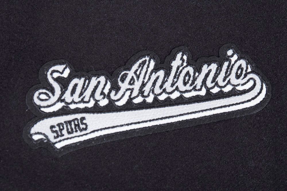 Pro Standard Women's San Antonio Spurs Black Script Tail Wool Varsity Jacket product image
