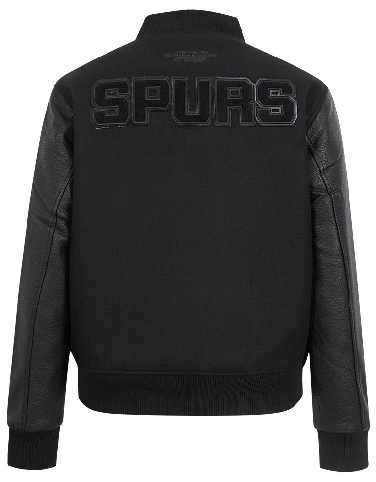 Pro Standard Women's San Antonio Spurs Black Classic Wool Varsity Jacket product image