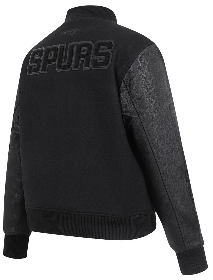 Pro Standard Women's San Antonio Spurs Black Classic Wool Varsity Jacket product image