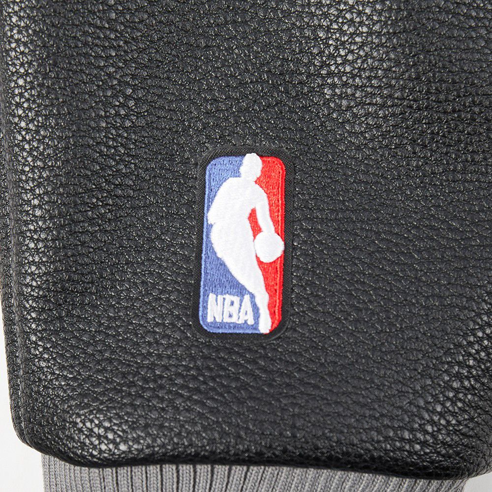 Pro Standard Women's San Antonio Spurs Black Retro Classic Rib Wool Varsity Jacket product image