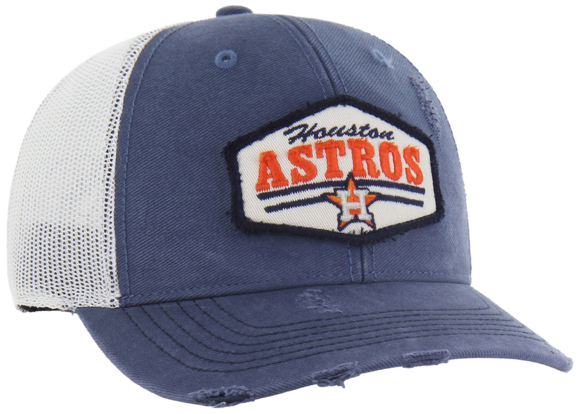 '47 Adult Houston Astros Navy Salvage Adjustable Trucker Hat product image
