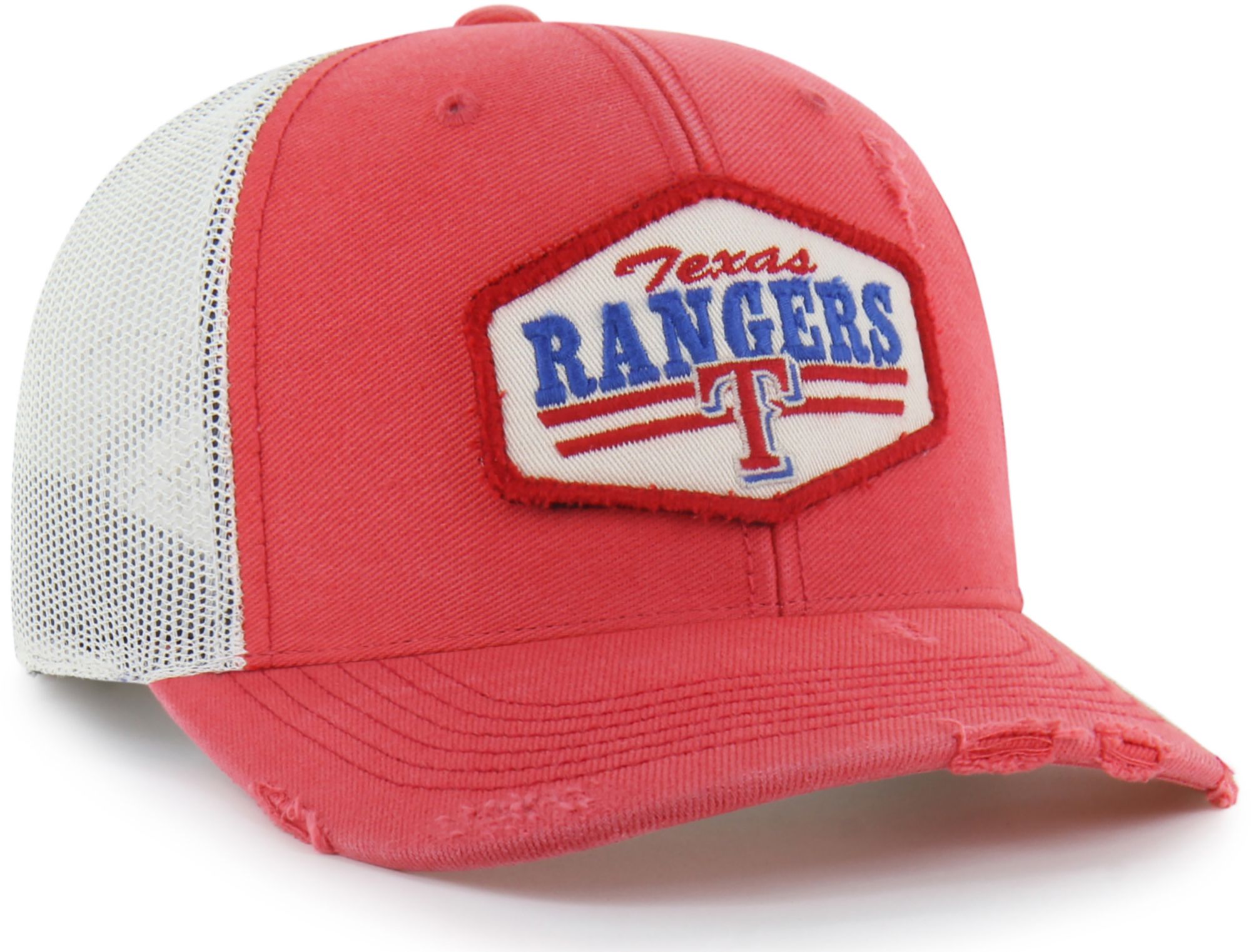 '47 Adult Texas Rangers Red Salvage Adjustable Trucker Hat product image