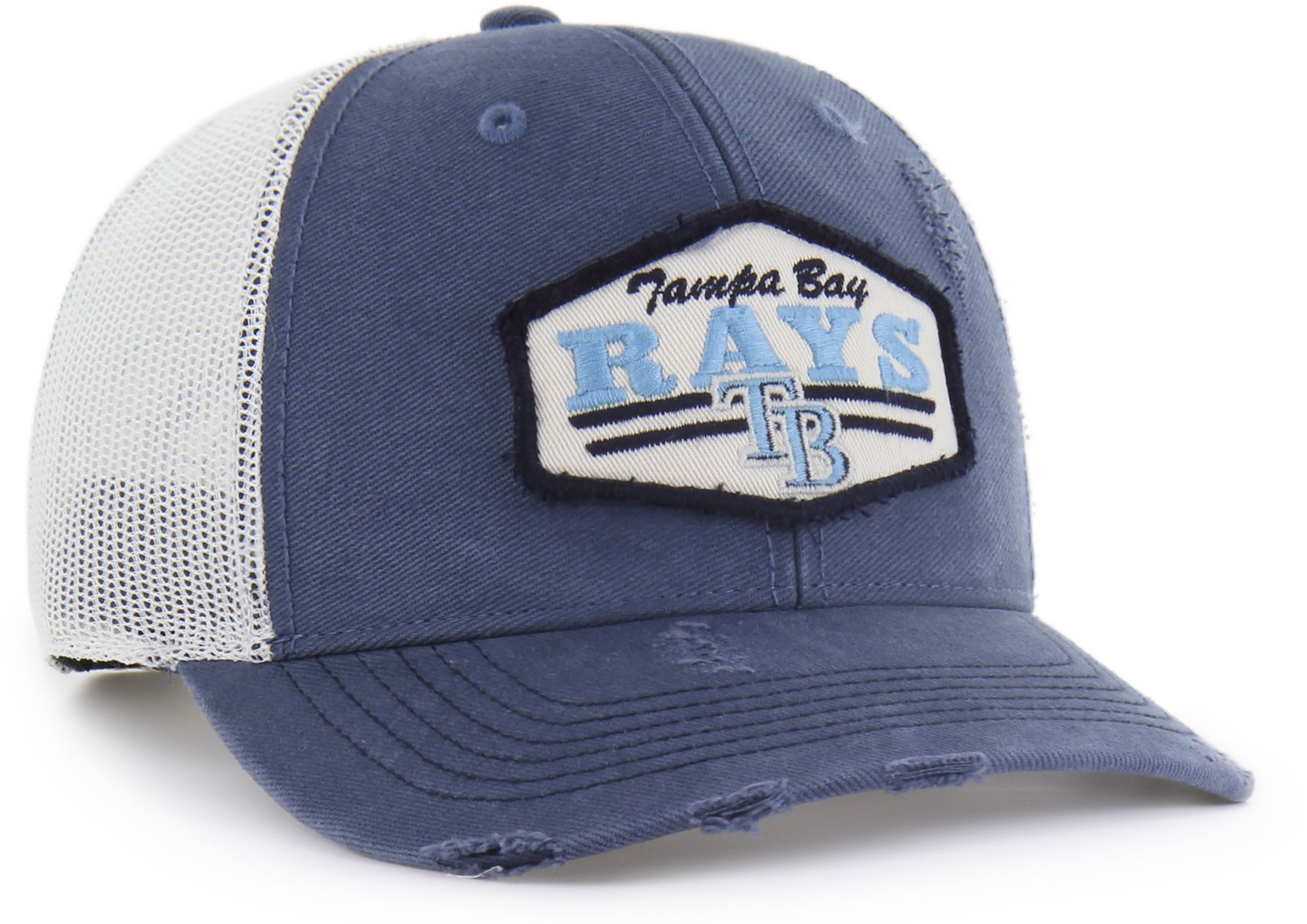 '47 Adult Tampa Bay Rays Navy Salvage Adjustable Trucker Hat product image