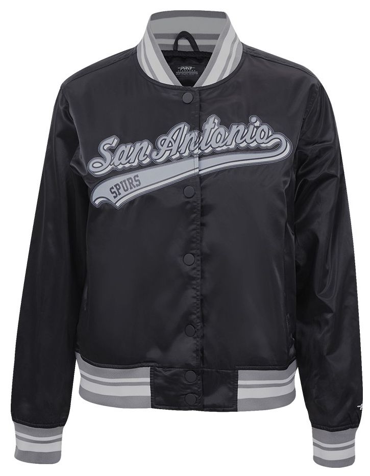 Pro Standard Women's San Antonio Spurs Black Script Tail Satin Jacket product image