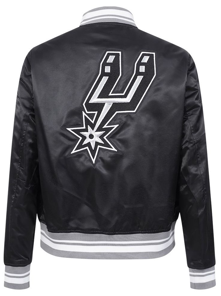 Pro Standard Women's San Antonio Spurs Black Retro Classic Rib Satin Jacket product image