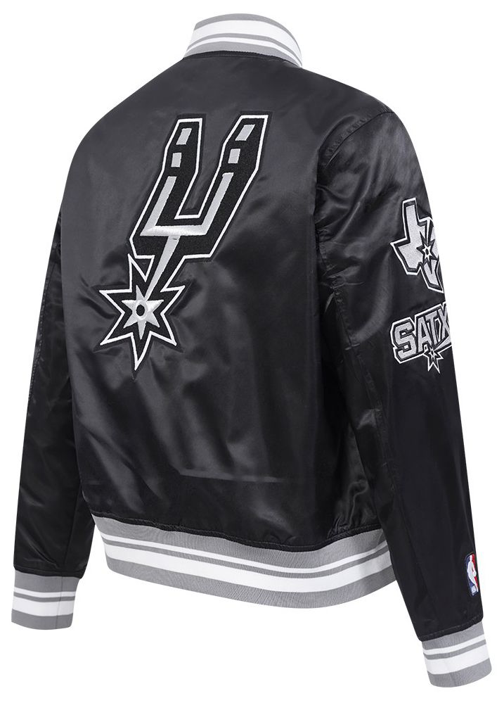 Pro Standard Women's San Antonio Spurs Black Retro Classic Rib Satin Jacket product image