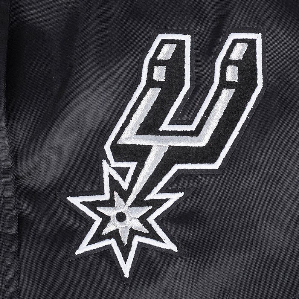 Pro Standard Women's San Antonio Spurs Black Retro Classic Rib Satin Jacket product image