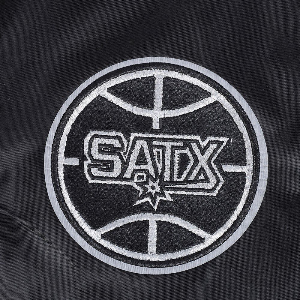 Pro Standard Women's San Antonio Spurs Black Retro Classic Rib Satin Jacket product image
