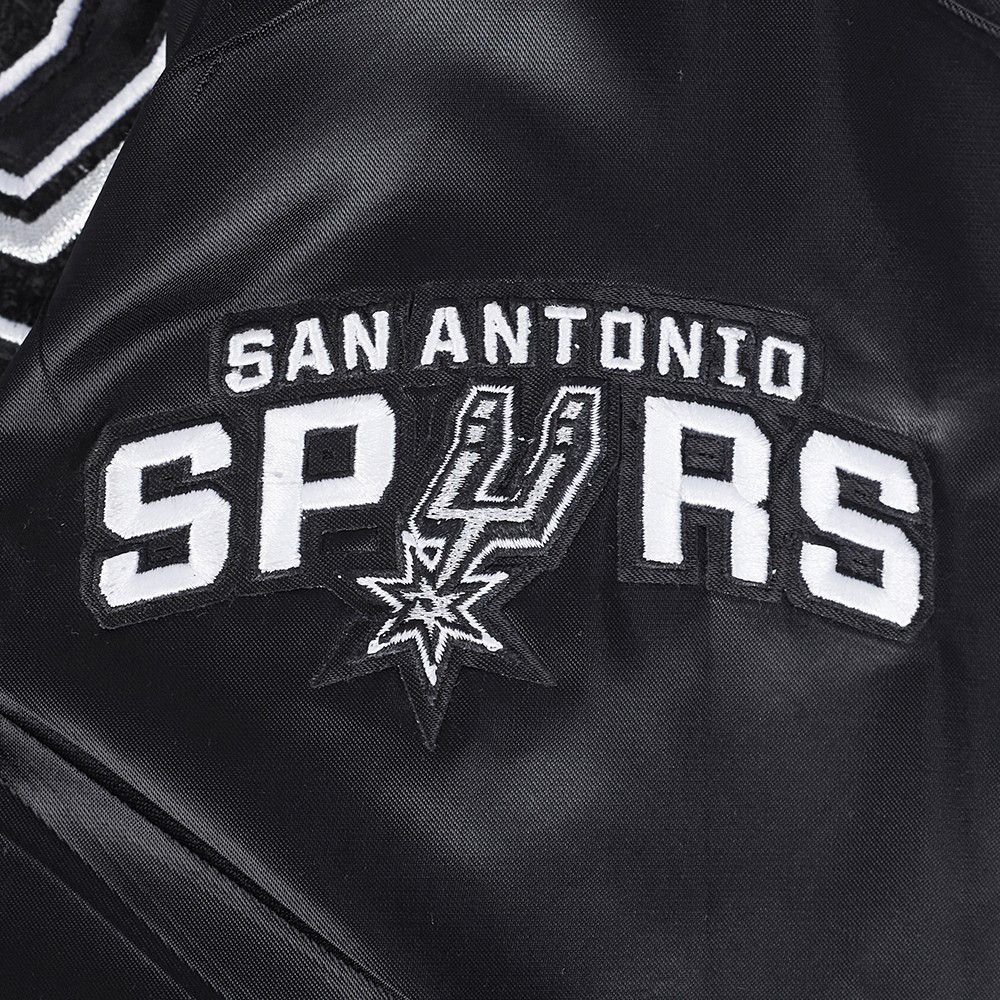 Pro Standard Women's San Antonio Spurs Black Retro Classic Rib Satin Jacket product image