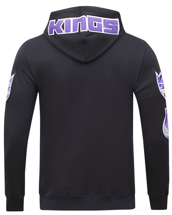 Pro Standard Men's Sacramento Kings Black Classic Chenille Full-Zip Hoodie product image