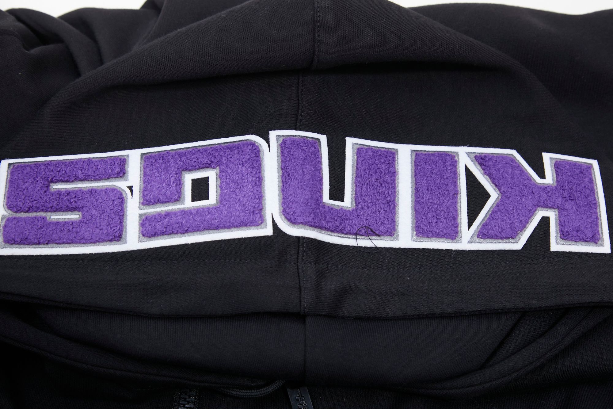 Pro Standard Men's Sacramento Kings Black Classic Chenille Full-Zip Hoodie product image