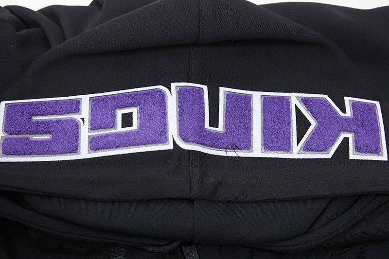 Pro Standard Men's Sacramento Kings Black Classic Chenille Full-Zip Hoodie product image