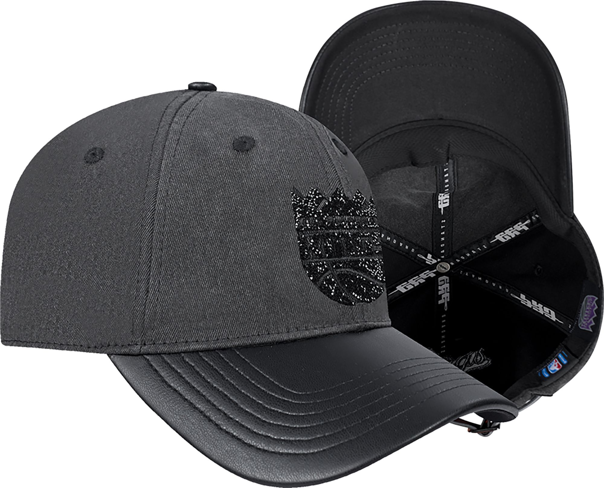 Pro Standard Women's Sacramento Kings Black Crystalline Strapback Hat product image