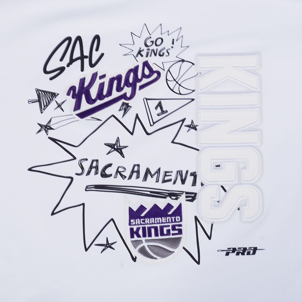 Pro Standard Women's Sacramento Kings White Sketchbook Boxy T-Shirt product image