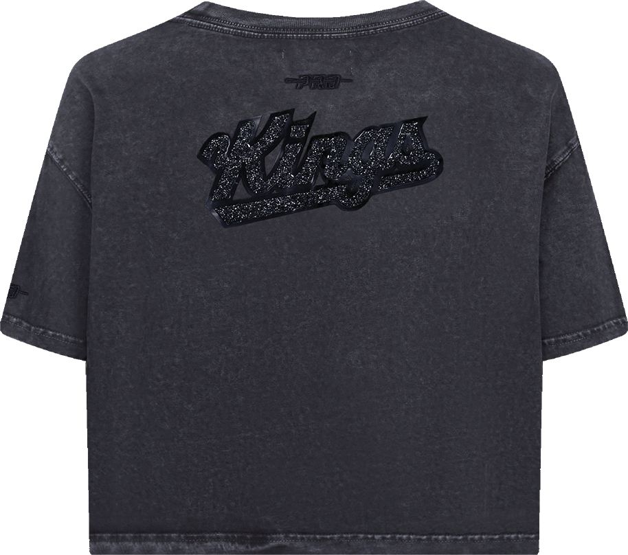 Pro Standard Women's Sacramento Kings Black Crystalline Boxy Cropped T-Shirt product image