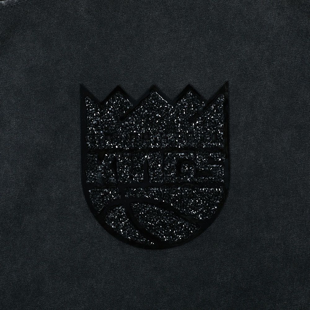 Pro Standard Women's Sacramento Kings Black Crystalline Boxy Cropped T-Shirt product image