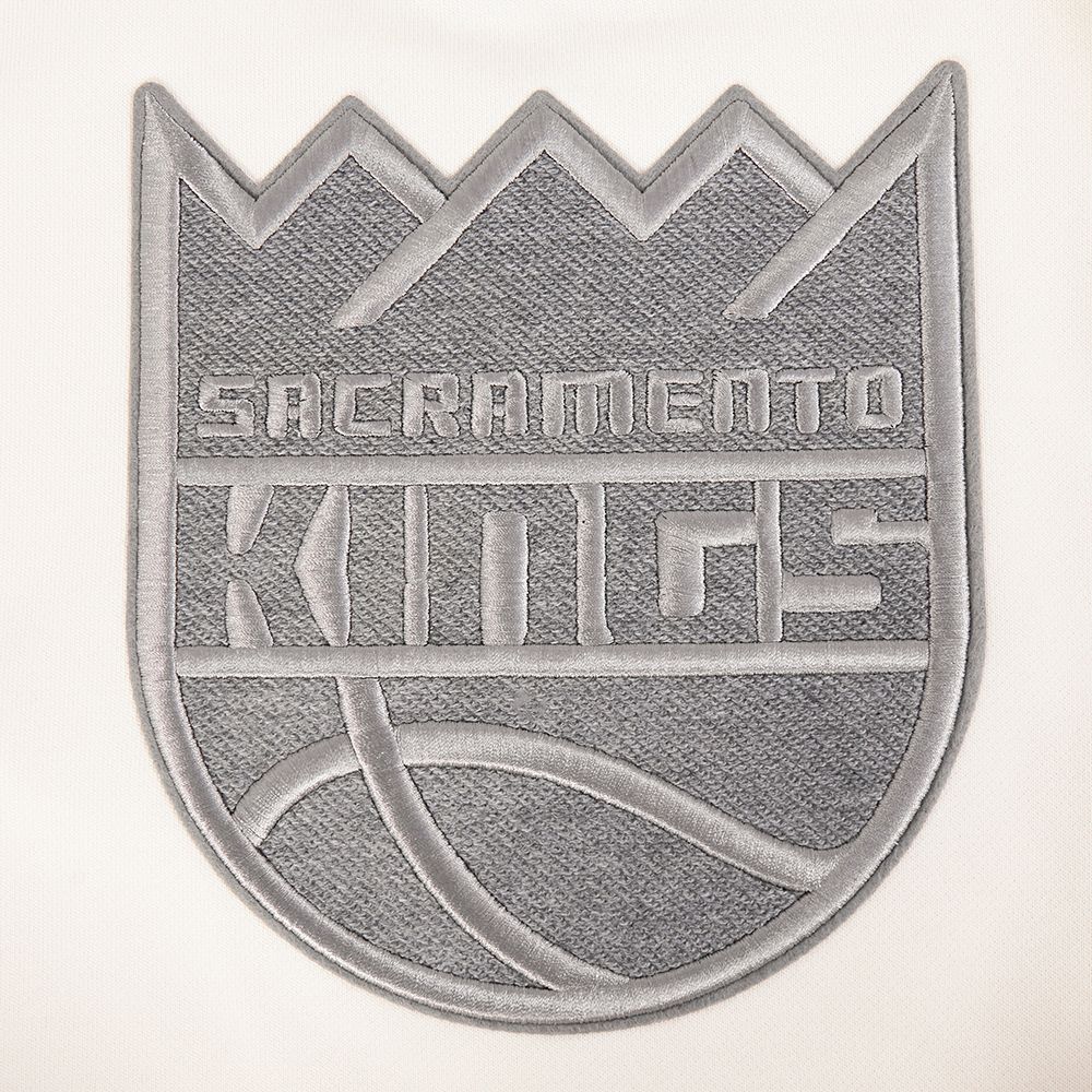 Pro Standard Women's Sacramento Kings Off White Reverse French Terry Crewneck Sweatshirt product image