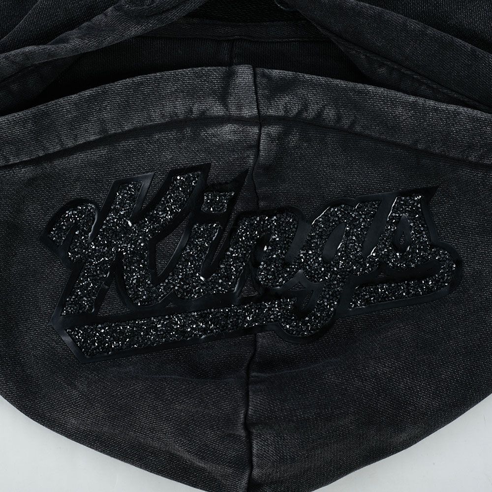 Pro Standard Women's Sacramento Kings Black Crystalline Cropped Pullover Hoodie product image