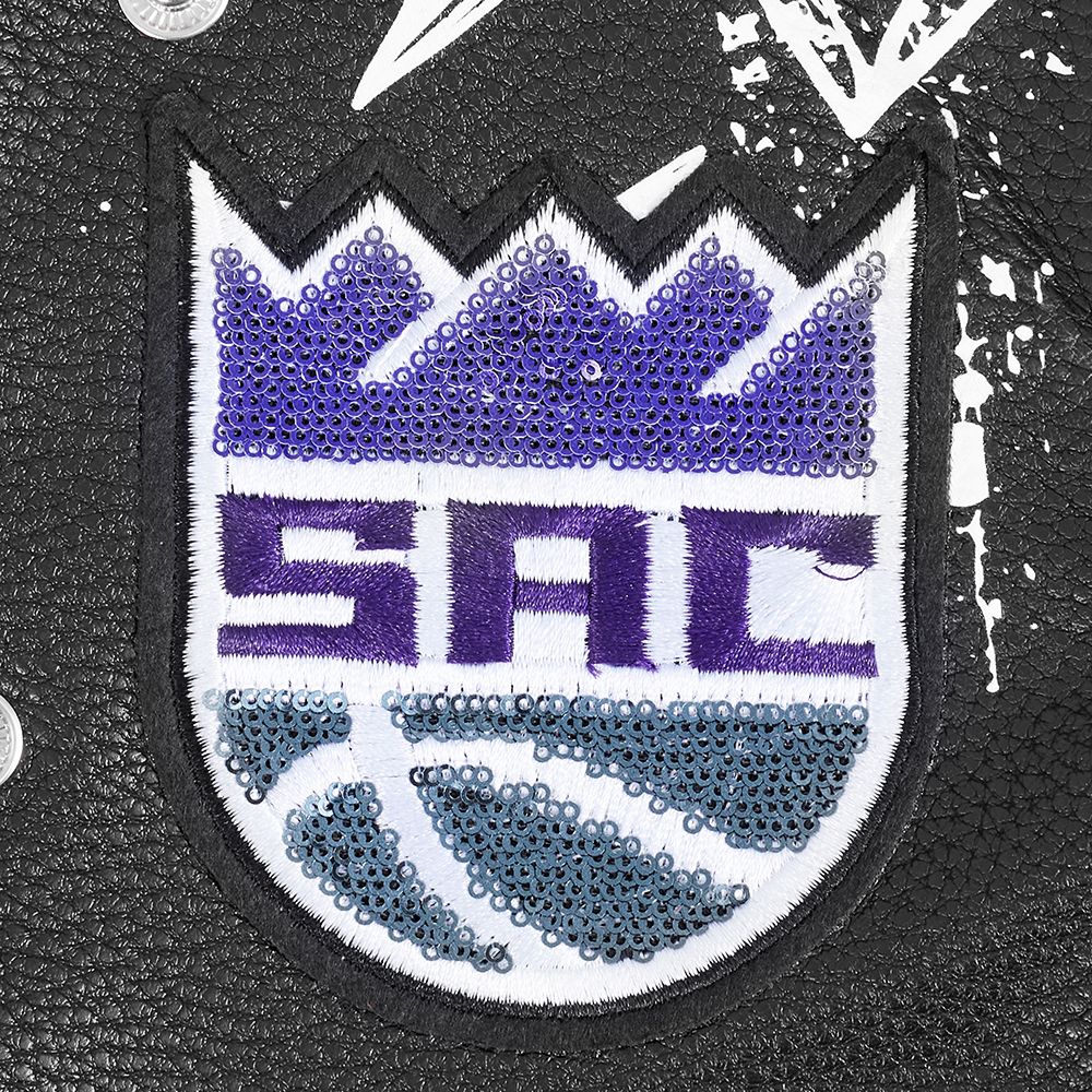 Pro Standard Women's Sacramento Kings Black Sketchbook Leather Jacket product image