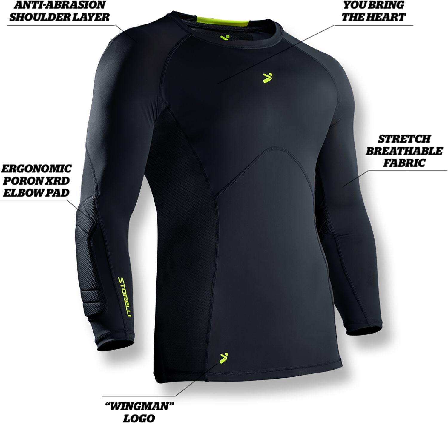 Storelli Youth BodyShield Lightweight 3/4 Sleeve Goalkeeper Shirt product image