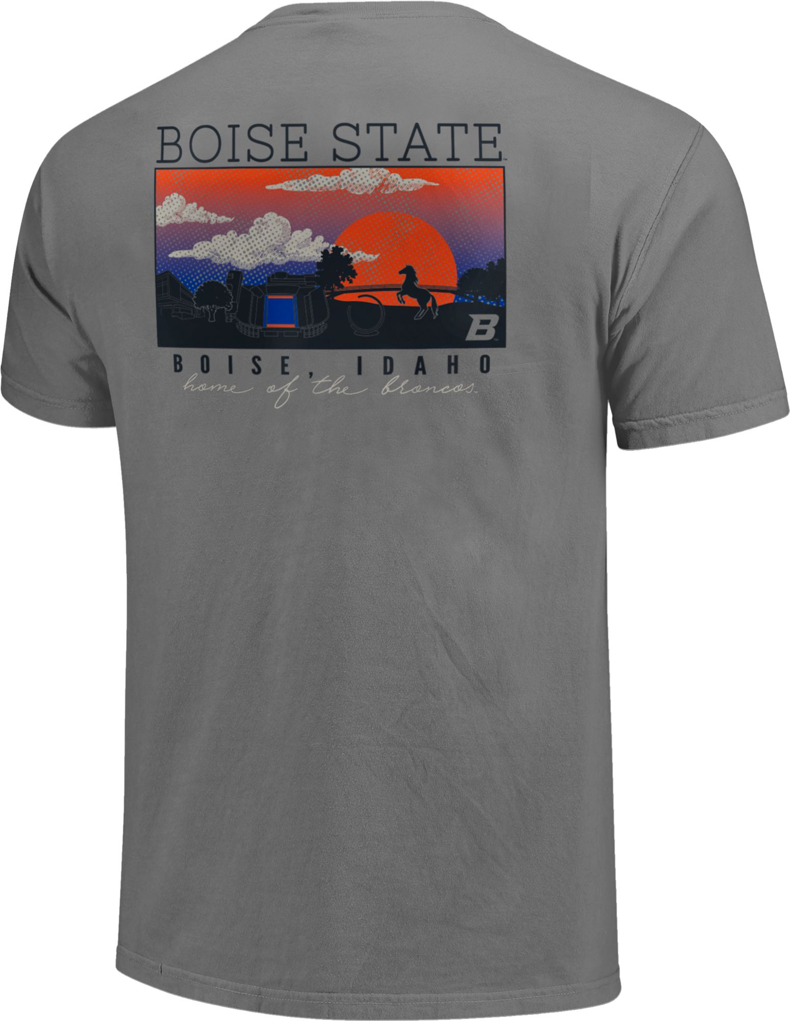 Image One Men's Boise State Broncos Grey Campus Scene T-Shirt product image