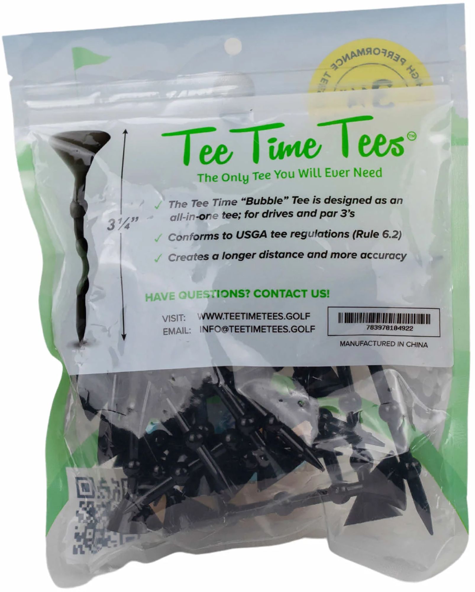 Tee Time 3.25" Bubble Golf Tees - 25 Pack product image