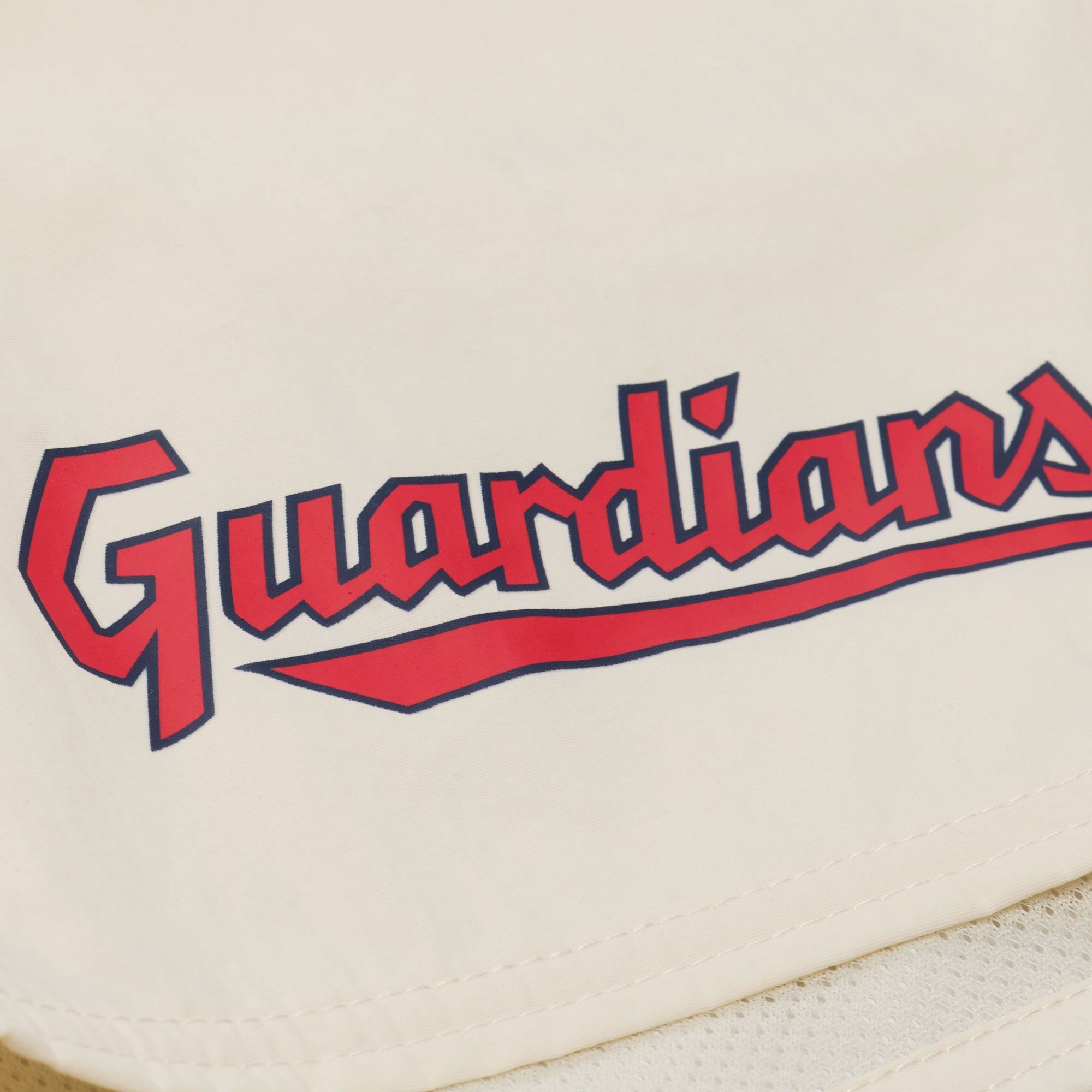 Mitchell & Ness Men's Cleveland Guardians Cream 7" Heritage Woven Shorts product image