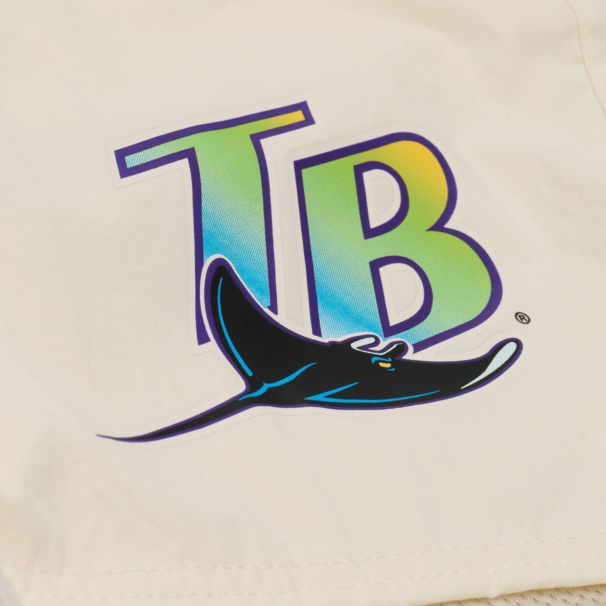 Mitchell & Ness Men's Tampa Bay Rays Cream 7" Heritage Woven Shorts product image