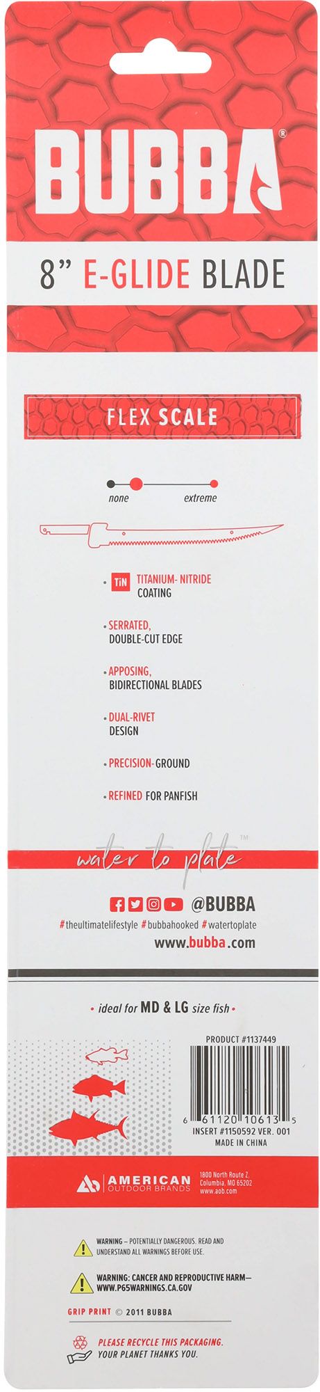 bubba Electric Fillet Knife E-Glide 8” Replacement Blade product image