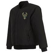 JH Design Men's Milwaukee Bucks Black Reversible Wool Jacket product image
