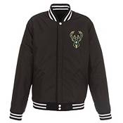 JH Design Men's Milwaukee Bucks Black Varsity Jacket product image