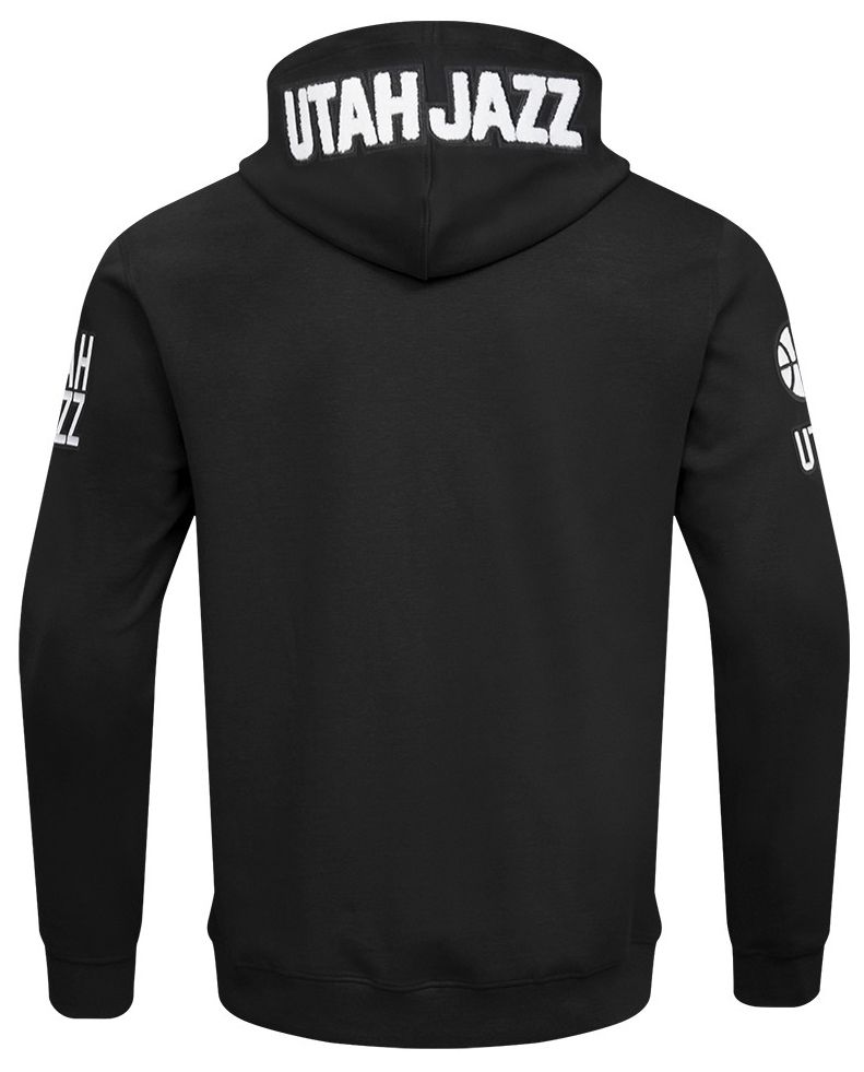 Pro Standard Men's Utah Jazz Black Classic Chenille Full-Zip Hoodie product image
