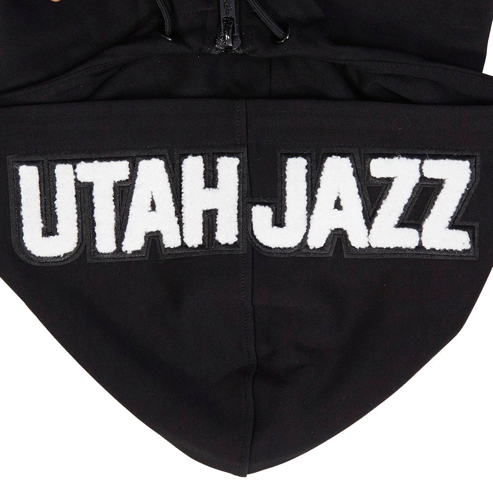Pro Standard Men's Utah Jazz Black Classic Chenille Full-Zip Hoodie product image