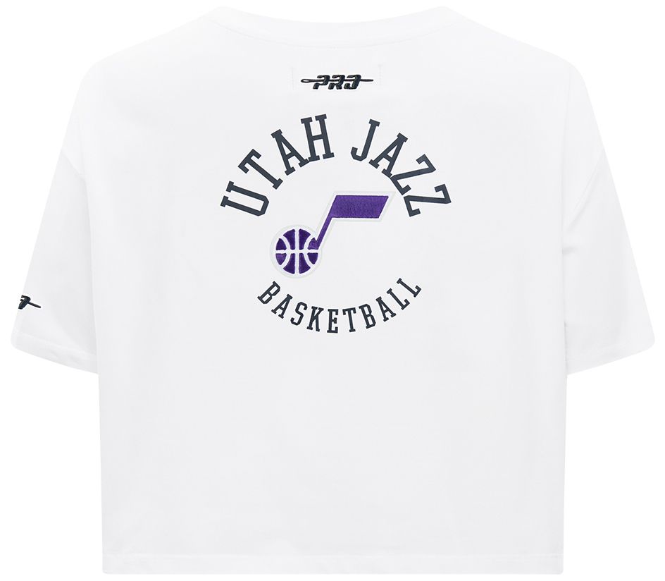 Pro Standard Women's Utah Jazz White Crest Emblem Boxy T-Shirt product image