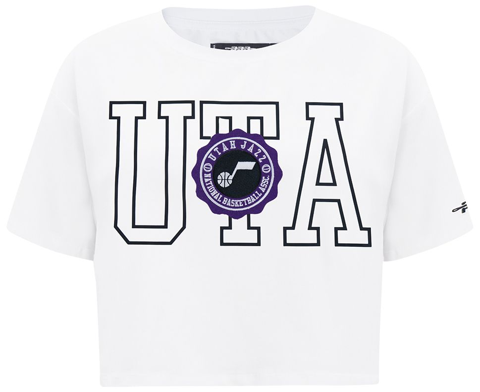 Pro Standard Women's Utah Jazz White Crest Emblem Boxy T-Shirt product image