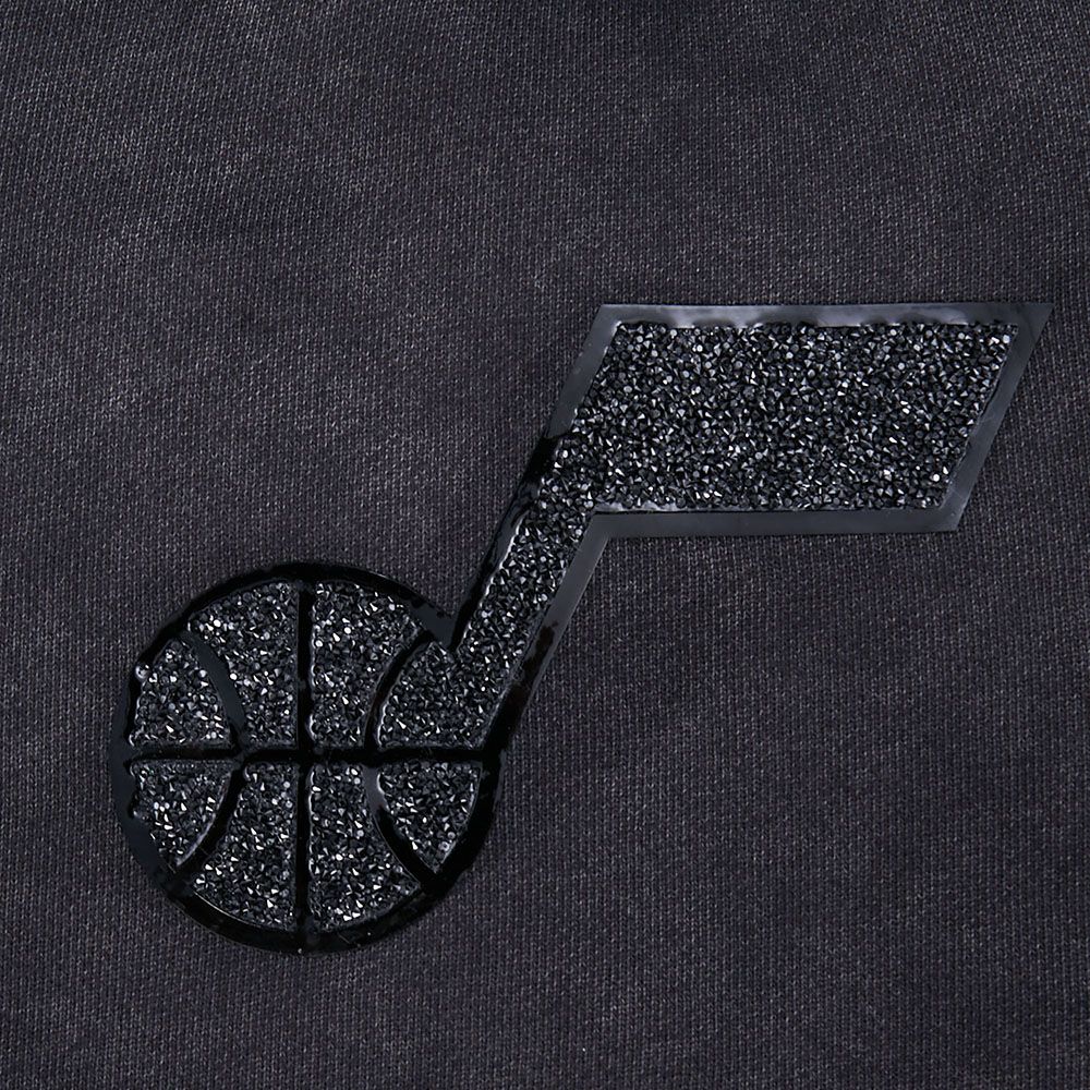 Pro Standard Women's Utah Jazz Black Crystalline Crewneck Sweatshirt product image