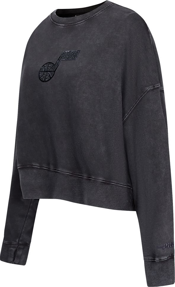 Pro Standard Women's Utah Jazz Black Crystalline Crewneck Sweatshirt product image