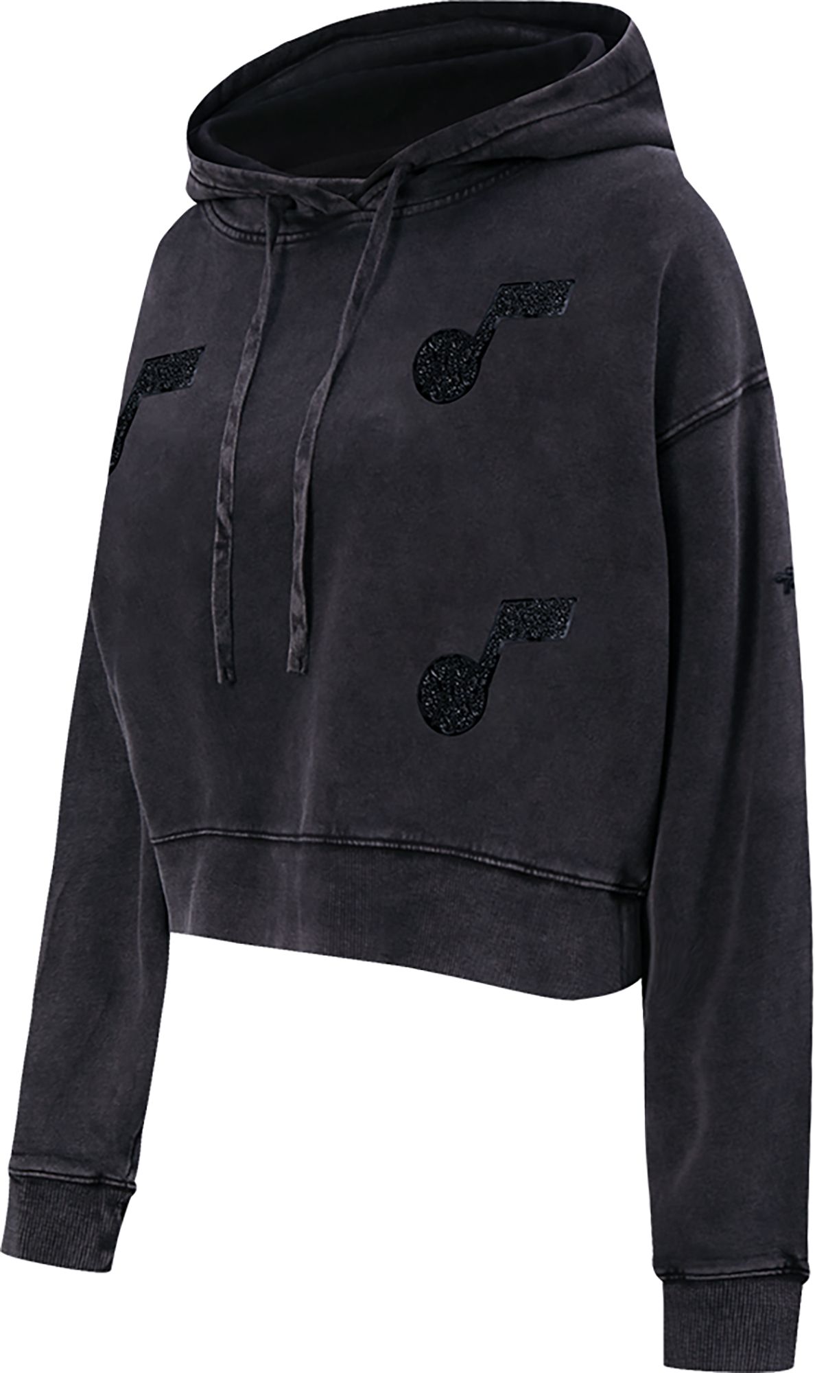 Pro Standard Women's Utah Jazz Black Crystalline Cropped Pullover Hoodie product image