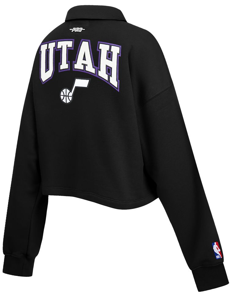 Pro Standard Women's Utah Jazz Black Crest Emblem Long Sleeve Polo product image