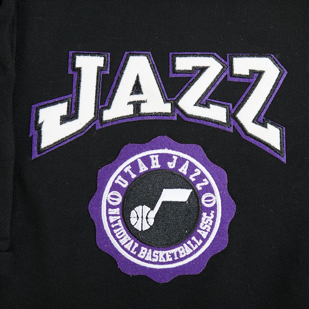 Pro Standard Women's Utah Jazz Black Crest Emblem Long Sleeve Polo product image