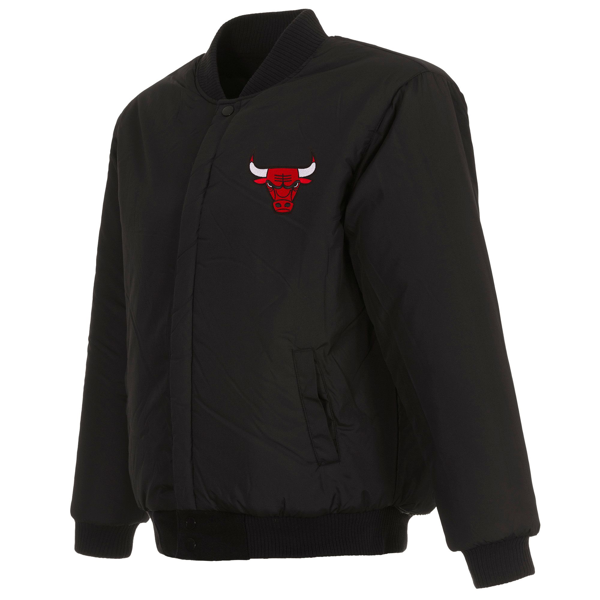 JH Design Men's Chicago Bulls Black Reversible Wool Jacket product image