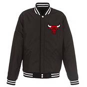 Men's JH Design Black Chicago Bulls Poly Twill Logo Jacket