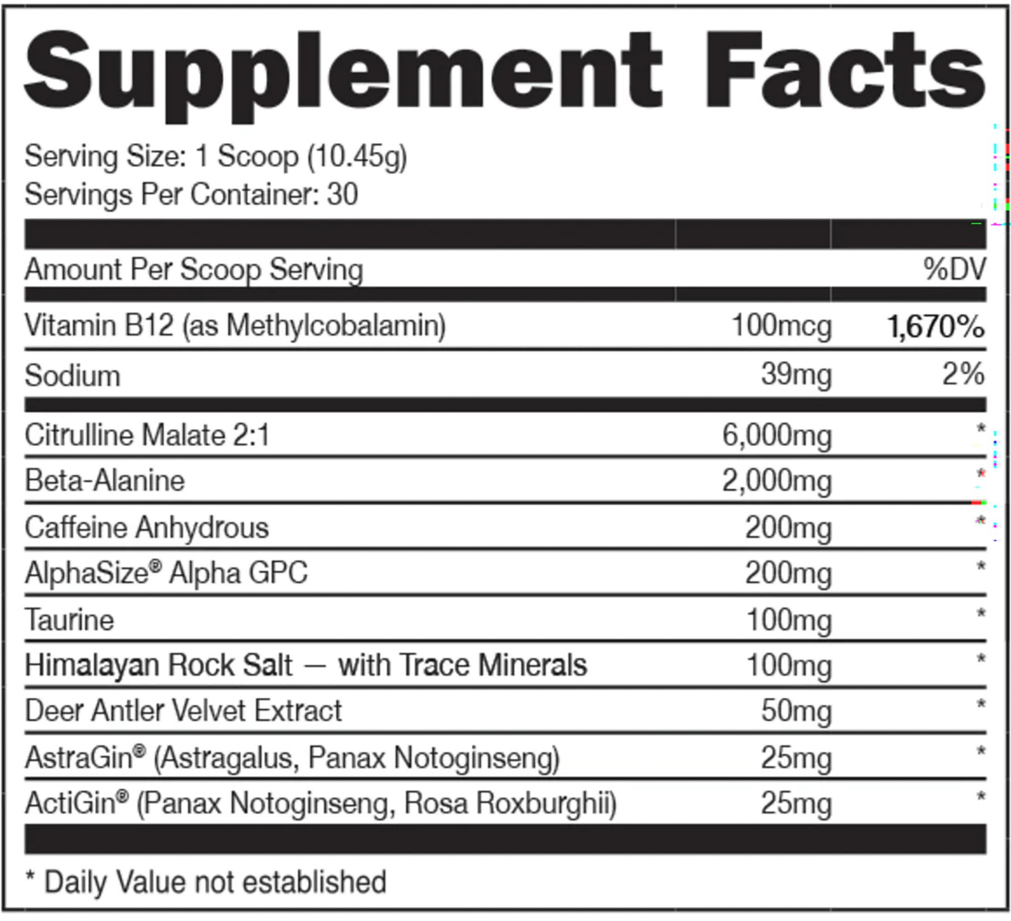 Bucked Up Pre-Workout - 30 Servings