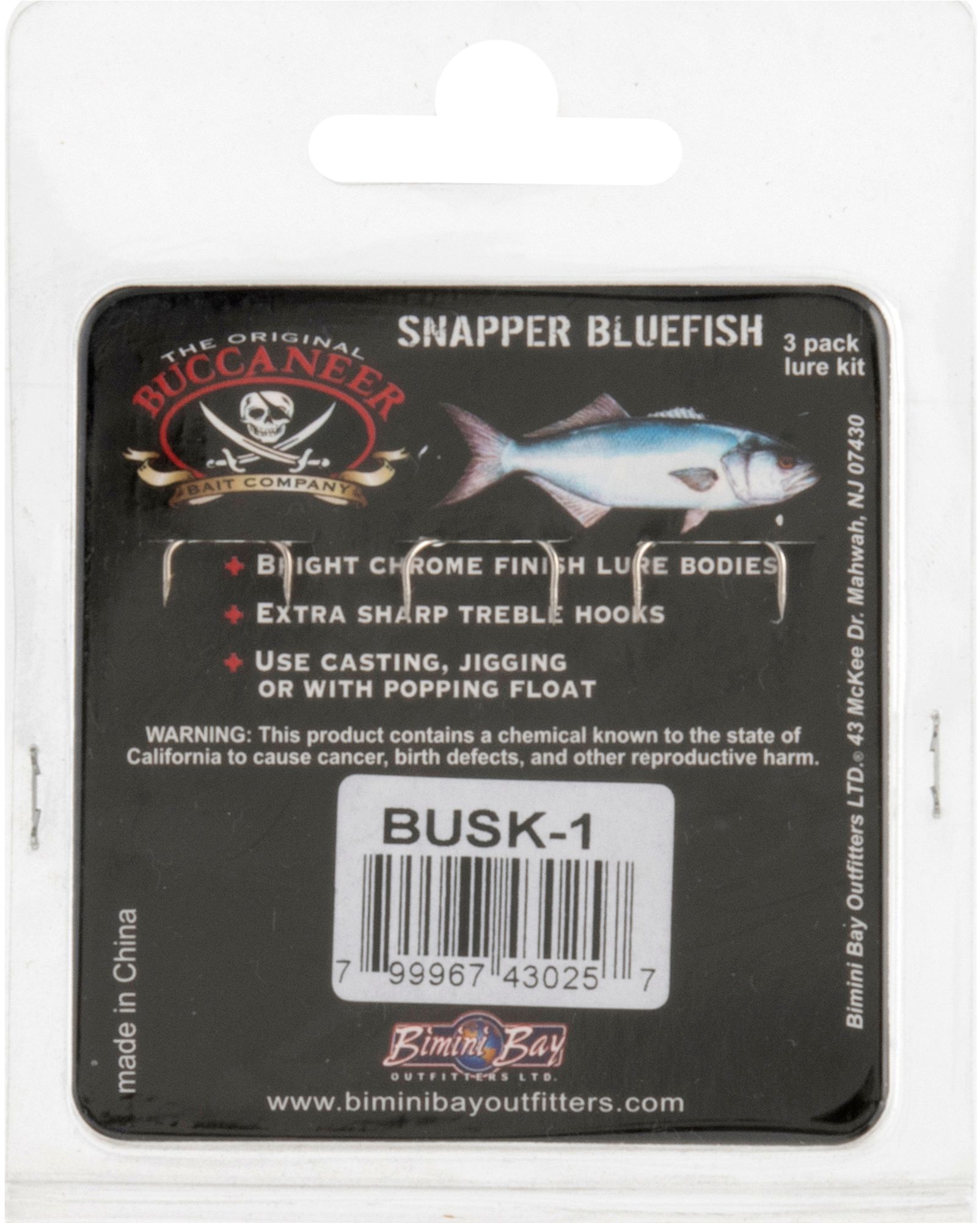 Buccaneer Snapper Blue 3 Pack Lure Kit product image