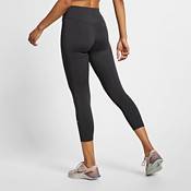 Nike Women's Running Tights (Large) DRI-FIT Half Tights Black CV2741-010