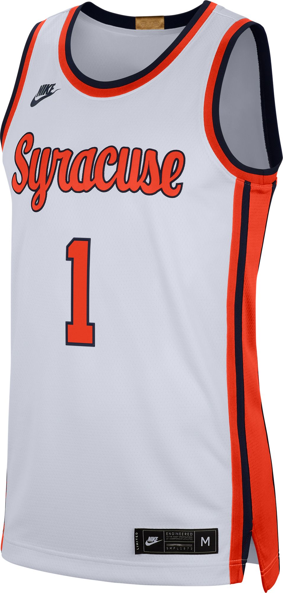 Nike Men's Syracuse Orange #1 Limited Retro Basketball White Jersey product image