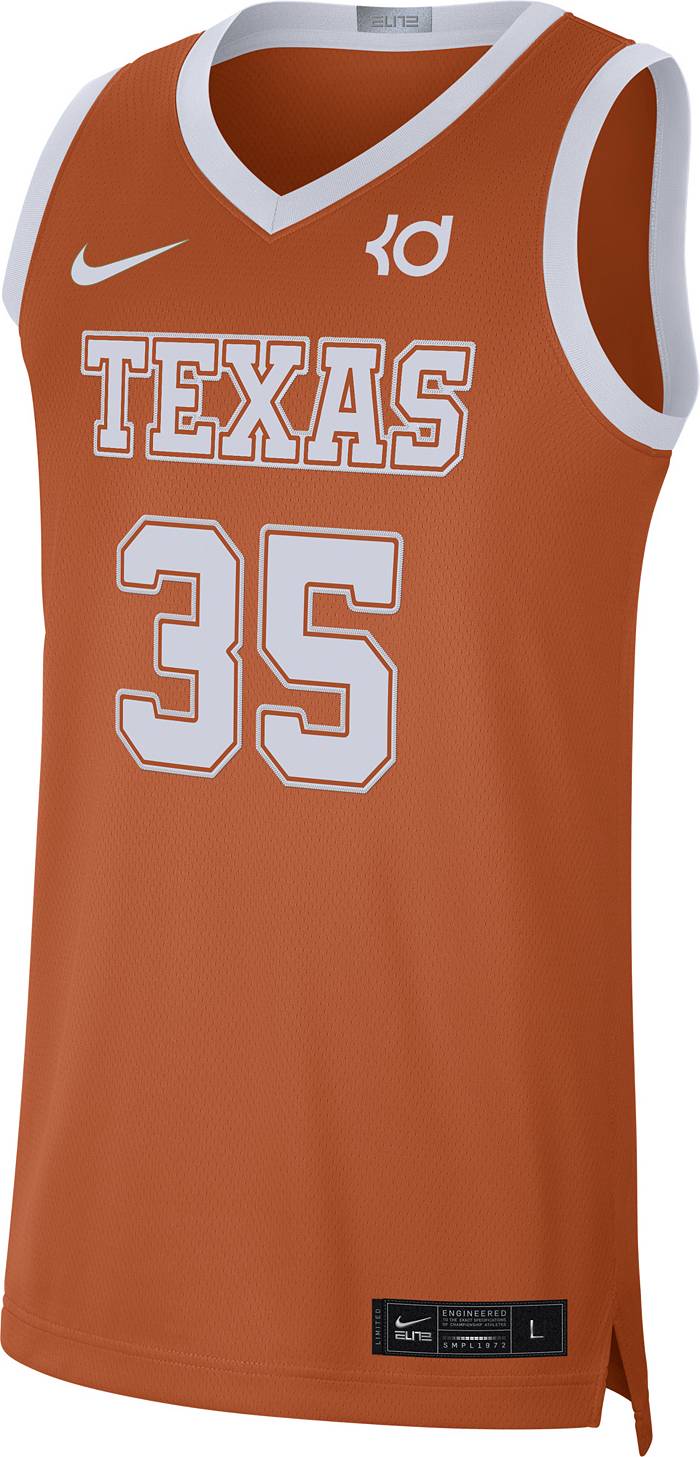 Nike Men's Texas Longhorns Kevin Durant #35 Burnt Orange Limited Basketball  Jersey