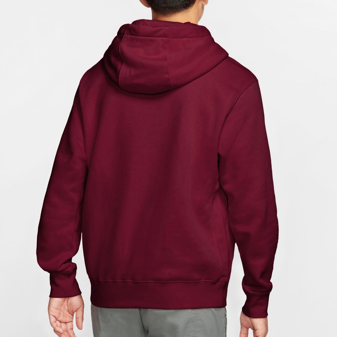 red nike fleece hoodie