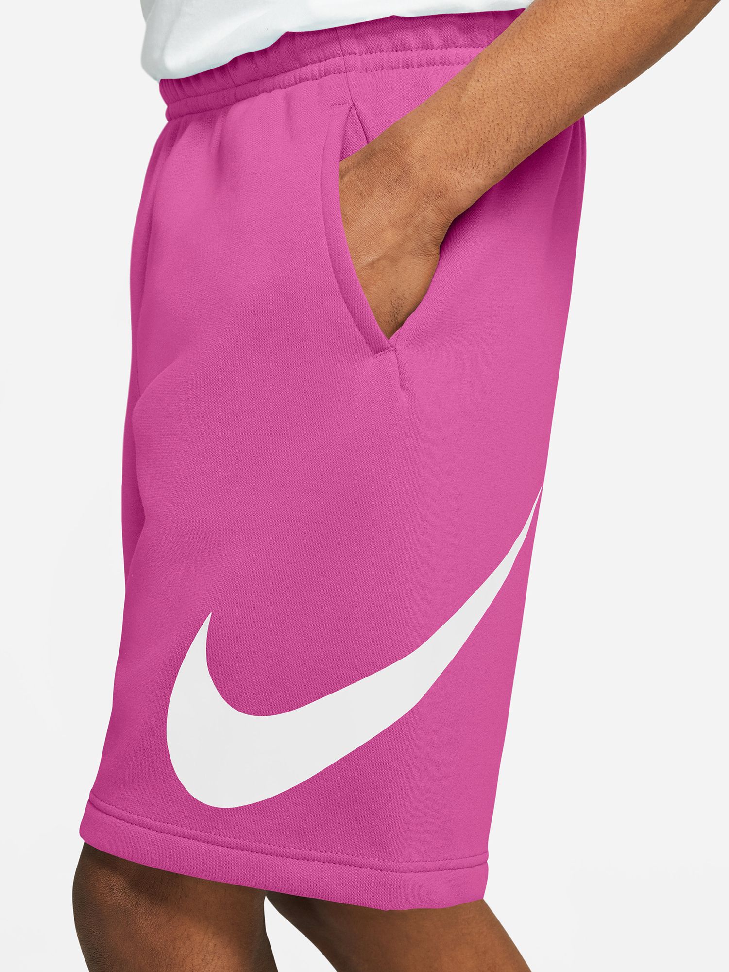 nike club fleece shorts pink