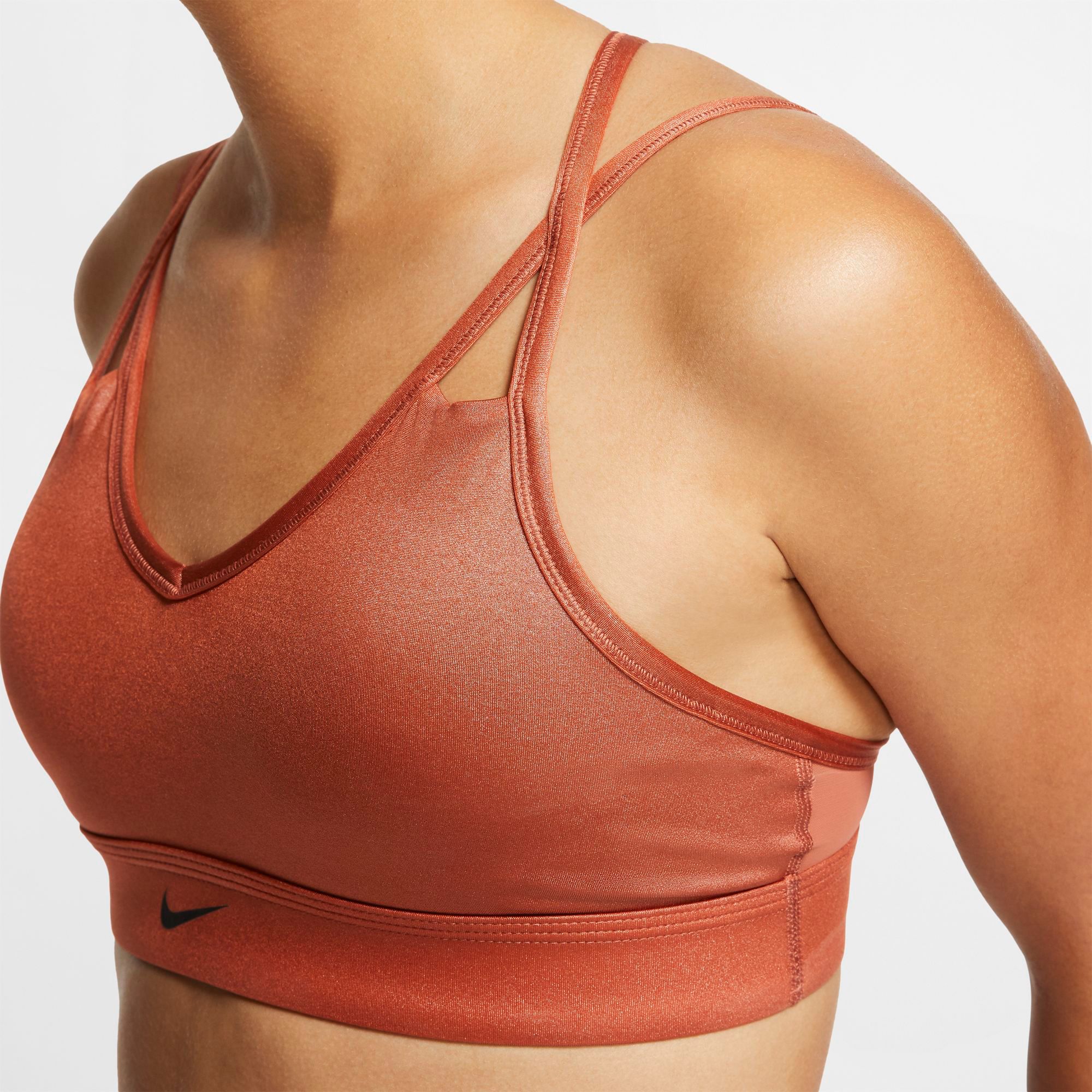 nike dusty peach sports bra